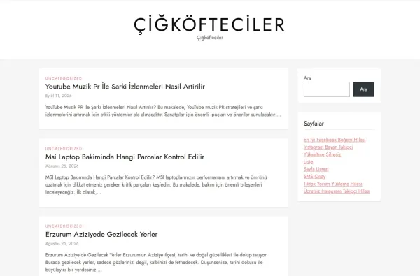 cigkofteciler.com.tr masaüstü ekran görüntüsü