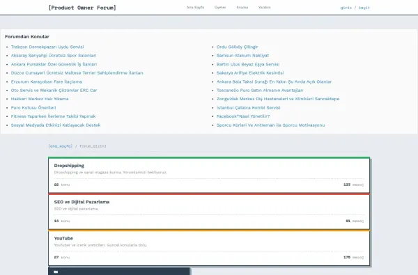 productownerforum.com.tr ekran görüntüsü