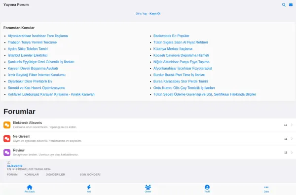 yayinciforum.com.tr ekran görüntüsü