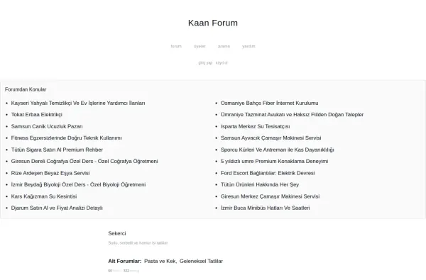kaanforum.com.tr ekran görüntüsü