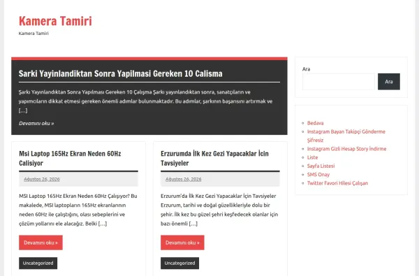 kameratamiri.com.tr ekran görüntüsü