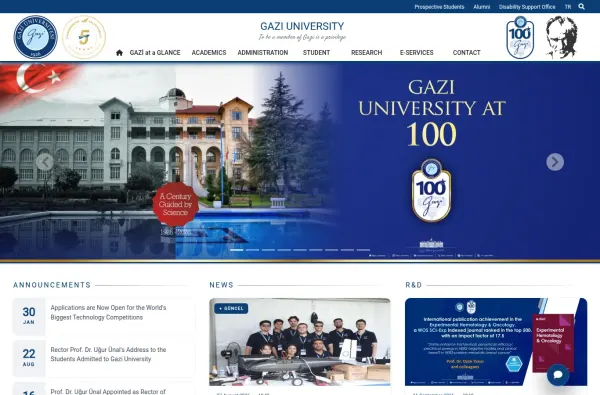 gazi.edu.tr masaüstü ekran görüntüsü