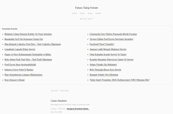 faturatakipforum.com.tr ekran görüntüsü