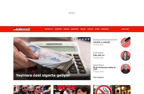 korkusuz.com.tr masaüstü ekran görüntüsü