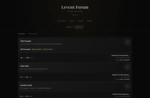 leventforum.com.tr ekran görüntüsü