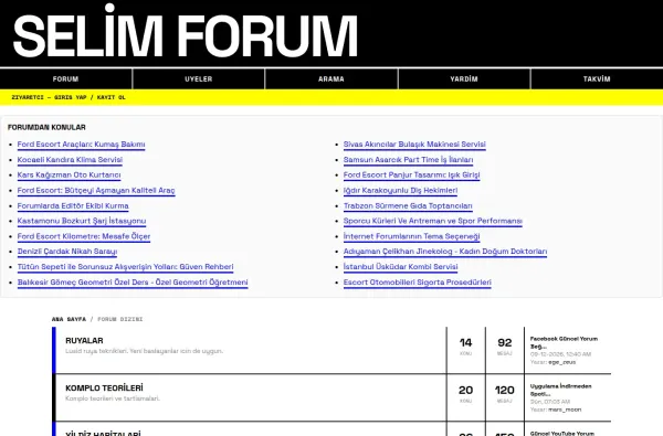 selimforum.com.tr ekran görüntüsü