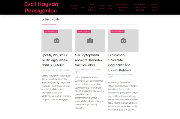 evcilhayvanpansiyonlari.com.tr ekran görüntüsü