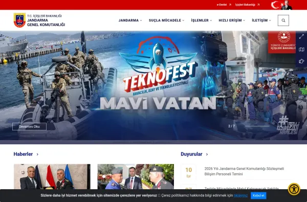 jandarma.gov.tr masaüstü ekran görüntüsü
