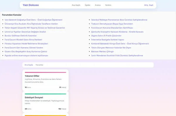 yazidokusu.com.tr ekran görüntüsü