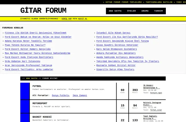 gitarforum.com.tr ekran görüntüsü