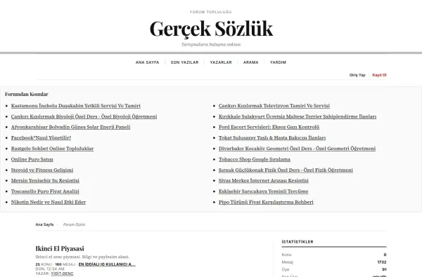 gerceksozluk.com.tr ekran görüntüsü