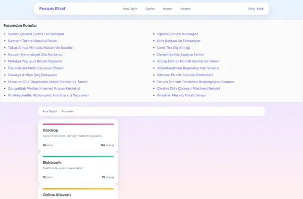forumetraf.com.tr masaüstü ekran görüntüsü
