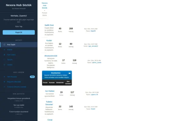 nexorahubsozluk.com.tr masaüstü ekran görüntüsü