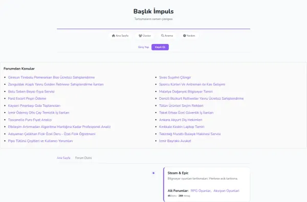 baslikimpuls.com.tr ekran görüntüsü