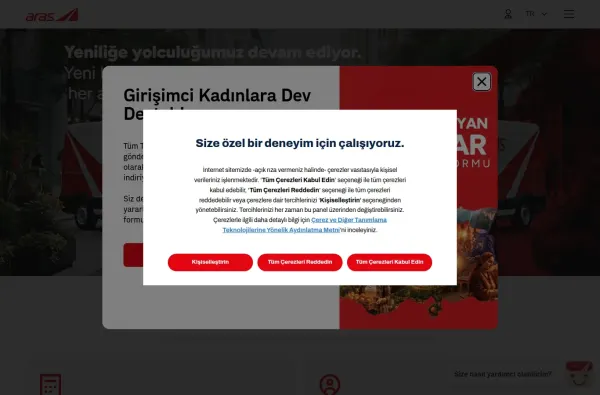 araskargo.com.tr masaüstü ekran görüntüsü