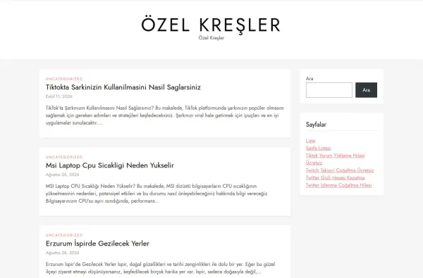 ozelkresler.com.tr ekran görüntüsü