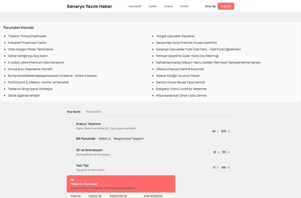 senaryoyazimhaber.com.tr masaüstü ekran görüntüsü