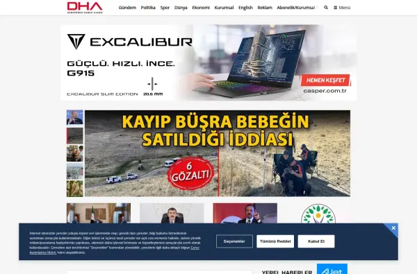 dha.com.tr masaüstü ekran görüntüsü
