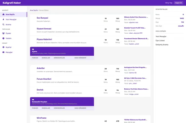 kaligrafihaber.com.tr ekran görüntüsü
