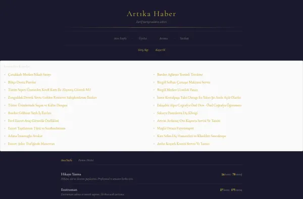 artikahaber.com.tr masaüstü ekran görüntüsü