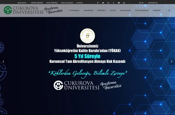 cu.edu.tr masaüstü ekran görüntüsü