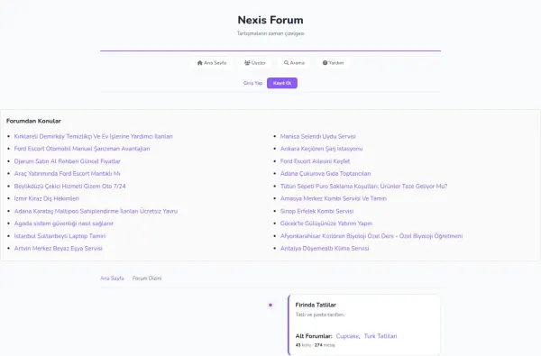 nexisforum.com.tr ekran görüntüsü