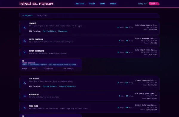 ikincielforum.com.tr masaüstü ekran görüntüsü