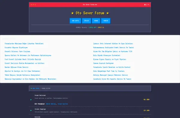otoseverforum.com.tr ekran görüntüsü