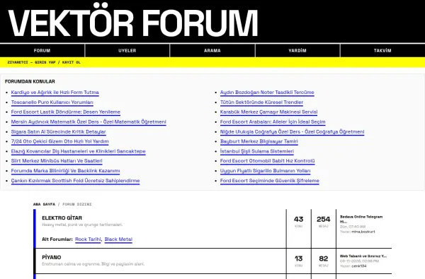 vektorforum.com.tr ekran görüntüsü