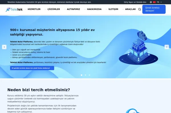 teletek.net.tr masaüstü ekran görüntüsü