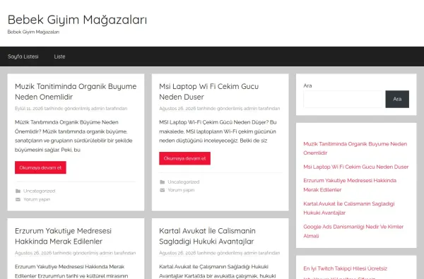 bebekgiyimmagazalari.com.tr masaüstü ekran görüntüsü