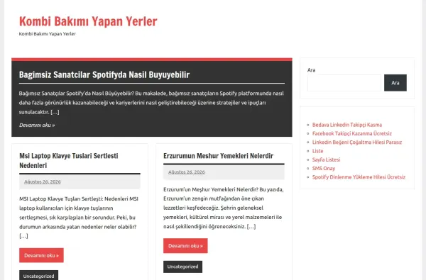 kombibakimiyapanyerler.com.tr masaüstü ekran görüntüsü
