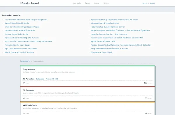 formixforum.com.tr ekran görüntüsü