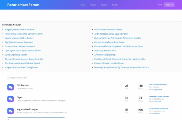 pazarlamaciforum.com.tr ekran görüntüsü