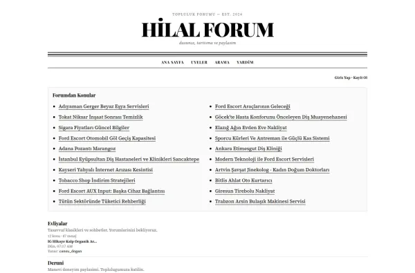 hilalforum.com.tr ekran görüntüsü