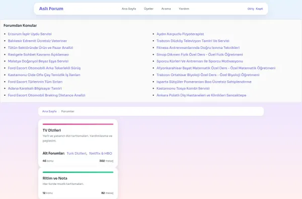 asliforum.com.tr ekran görüntüsü
