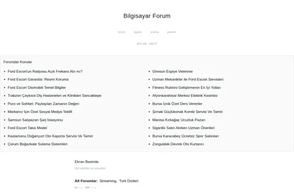 bilgisayarforum.com.tr ekran görüntüsü