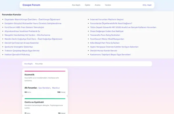 coupeforum.com.tr ekran görüntüsü