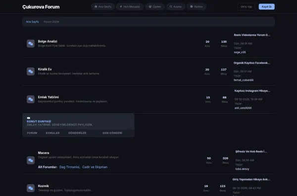 cukurovaforum.com.tr ekran görüntüsü