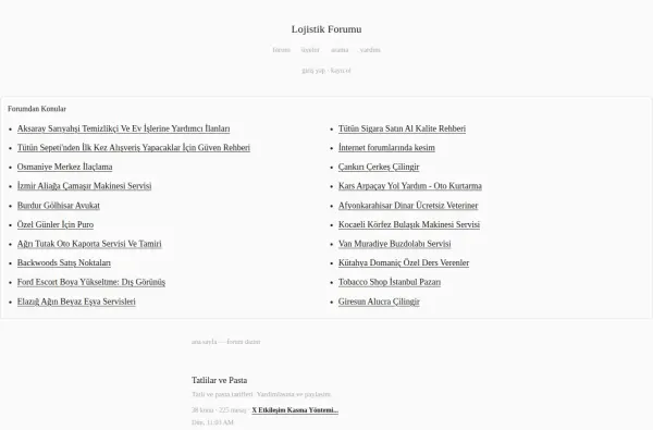 lojistikforumu.com.tr ekran görüntüsü