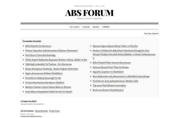 absforum.com.tr ekran görüntüsü
