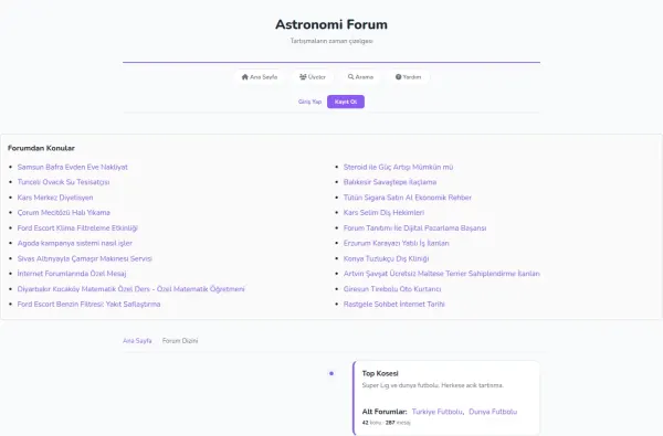 astronomiforum.com.tr ekran görüntüsü