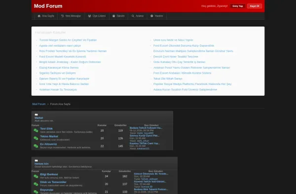 modforum.com.tr ekran görüntüsü