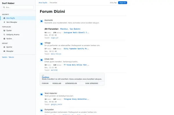 surfhaber.com.tr masaüstü ekran görüntüsü