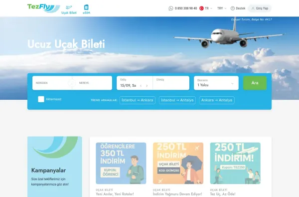 tezfly.com.tr ekran görüntüsü