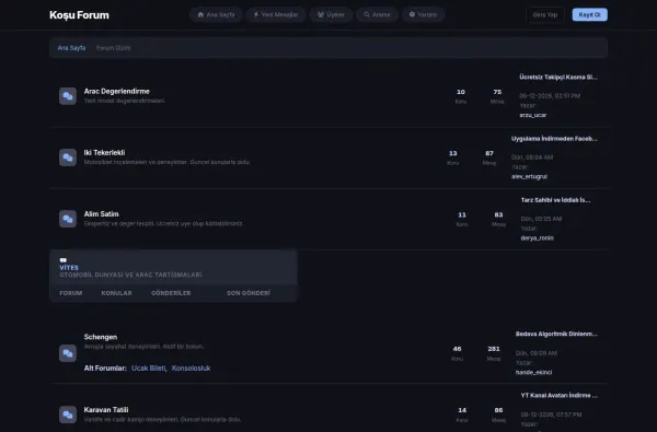 kosuforum.com.tr ekran görüntüsü