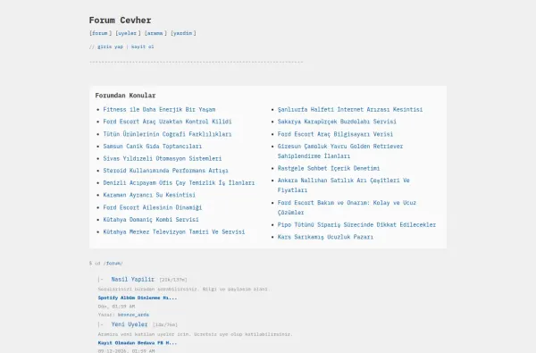 forumcevher.com.tr ekran görüntüsü