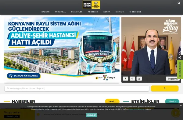 konya.bel.tr masaüstü ekran görüntüsü