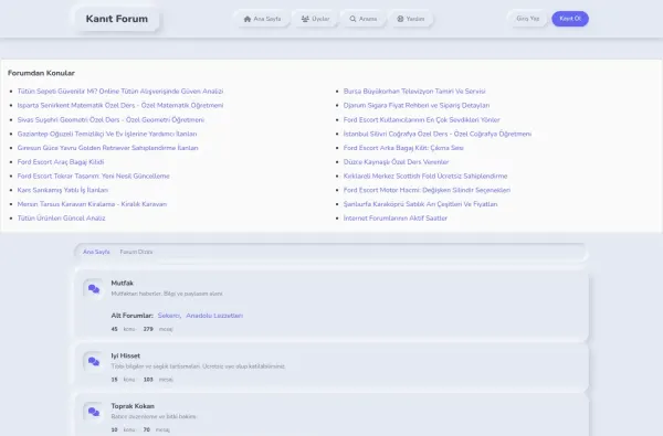 kanitforum.com.tr ekran görüntüsü