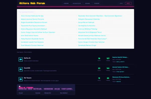 altorahubforum.com.tr masaüstü ekran görüntüsü